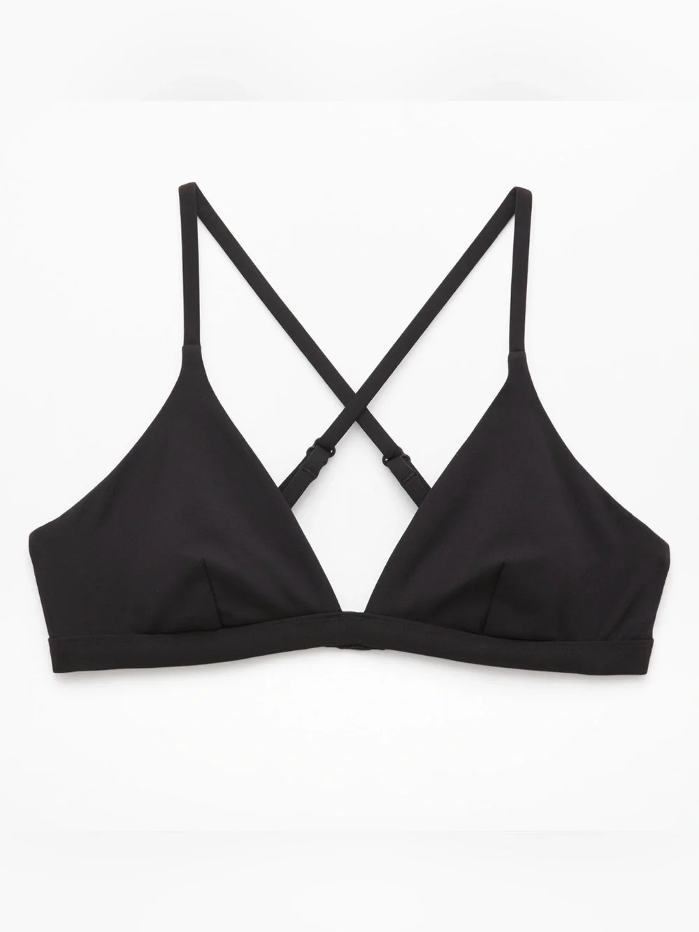 NWT Athleta Triangle Bikini Black Top Sz Medium (#845289)